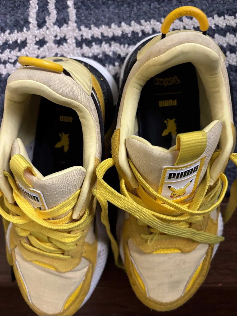 Puma Kids Yellow Pikachu Accent Sneakers